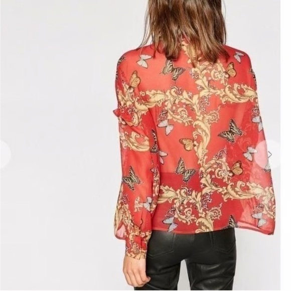 The Kooples Red Floral Blouse - Picture 2 of 11